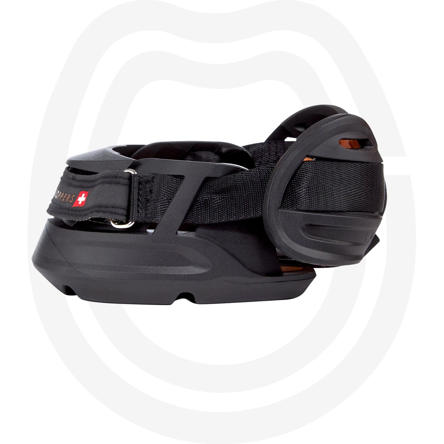 Während der Swiss Galoppers Hufschuhe SG fast alle Hufformen abdeckt, ist der SG-L speziell für Pferde mit etwas schmalen, längeren Hufen, ausgeprägten Ballen und hohen Trachten geeignet. Das SG-L Boot Kit enthält zwei Verlängerungssets, die aus dem gleichen 100% recycelbarem, Thermoplastic Polyurethane (TPU) bestehen wie der Hufschuh selbst. Die Verlängerungen können leicht ausgetauscht und an die individuelle Huf-, Ballen und Trachtenform angepasst werden.