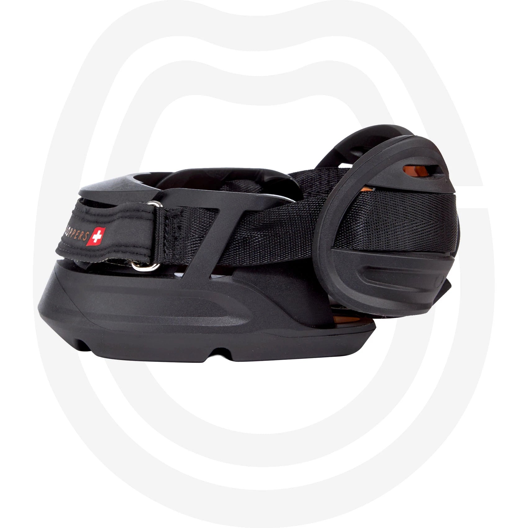 Während der Swiss Galoppers Hufschuhe SG fast alle Hufformen abdeckt, ist der SG-L speziell für Pferde mit etwas schmalen, längeren Hufen, ausgeprägten Ballen und hohen Trachten geeignet. Das SG-L Boot Kit enthält zwei Verlängerungssets, die aus dem gleichen 100% recycelbarem, Thermoplastic Polyurethane (TPU) bestehen wie der Hufschuh selbst. Die Verlängerungen können leicht ausgetauscht und an die individuelle Huf-, Ballen und Trachtenform angepasst werden.